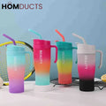 Water Bottle Time Marker With Straw, Unbreakable Leakproof Bpa Free Non-Toxic Sipper Bottle