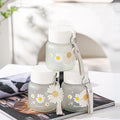 Daisy Cup Aesthetic Water Bottle with Flower Lid, Cute Reusable & Leakproof Tumbler