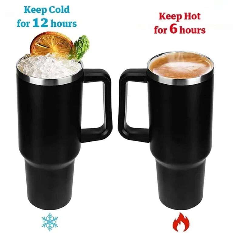 Tumbler Mug with Handle, Stanley Cup with Straw and Handle, Stainless Steel Coffee Mug with Lid Coffee Mug