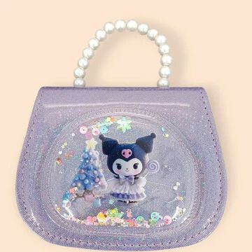 Random design glitter bag for girls shoulder bags