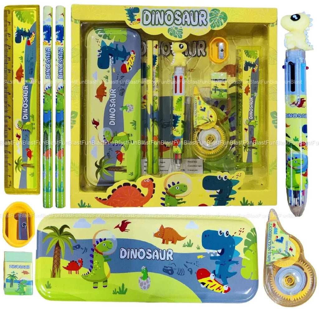 Stationery Kit with Pencil Pen Eraser Sharpener and Pencil Box for Boys and Girls