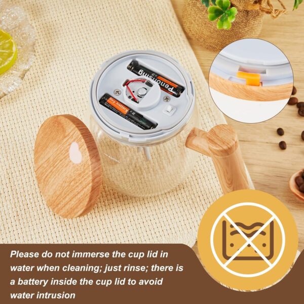Glass 500 mL Self Stirring Coffee Mug-Electric High Speed Mixing Cup