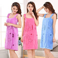 Women Bath Towel Wearable Bath Robe Beach Towel Dress Lady Spa Shower Towel Body Wrap Free Size