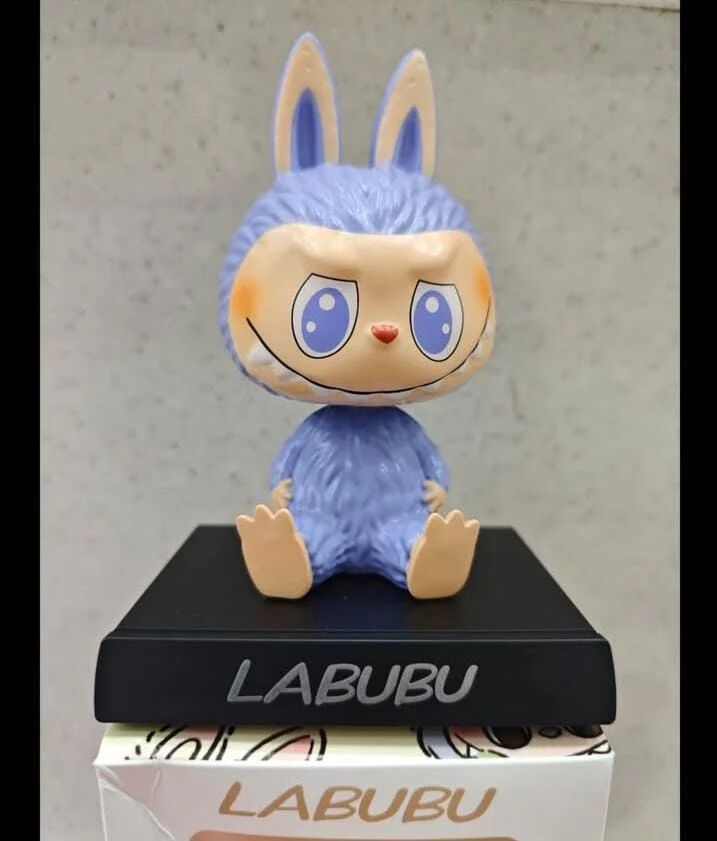 Super Hero Action Figure Limited Edition Bobblehead with Mobile Holder for Car Dashboard - (Labubu)