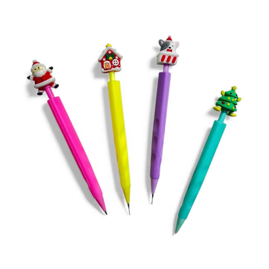 Christmas Gift For Kids, Pencil For Kids, Holiday Themed LED Writing Pencil With Santa Claus