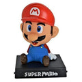 Super Hero Action Figure Limited Edition Bobblehead with Mobile Holder for Car Dashboard (Super Mario)