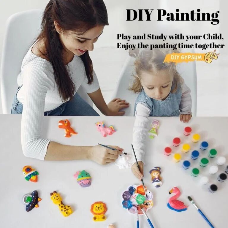Mould & Paint Arts Set DIY Painting Kit, Random Series Paint Craft Arts and Crafts for Kids