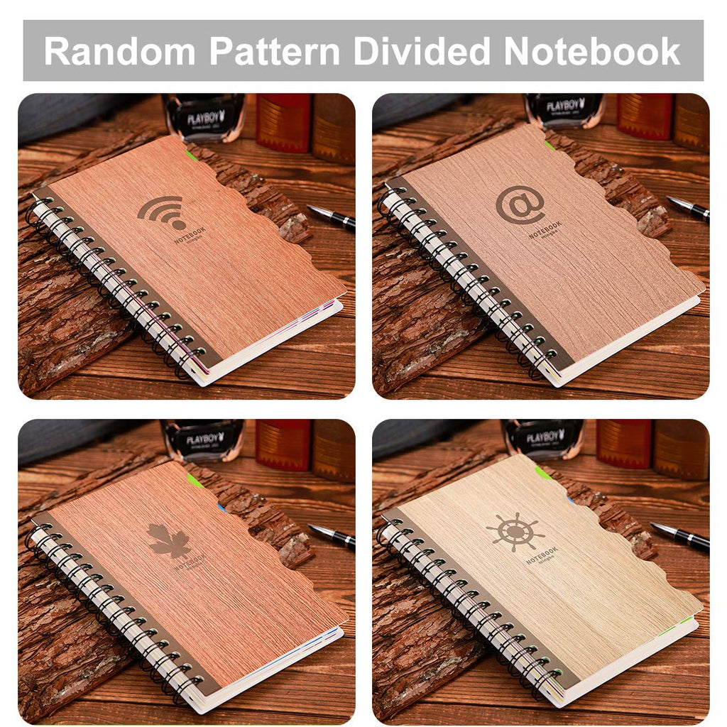 Divided Notes Business Spiral Notebook Bound Notebook Diary Sketchbook Pattern Random