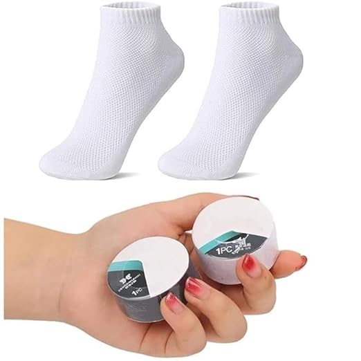 Travel Socks Pair for Men & Women, Disposable Compression Travel Socks Pair, Portable