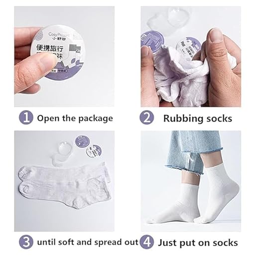 Travel Socks Pair for Men & Women, Disposable Compression Travel Socks Pair, Portable