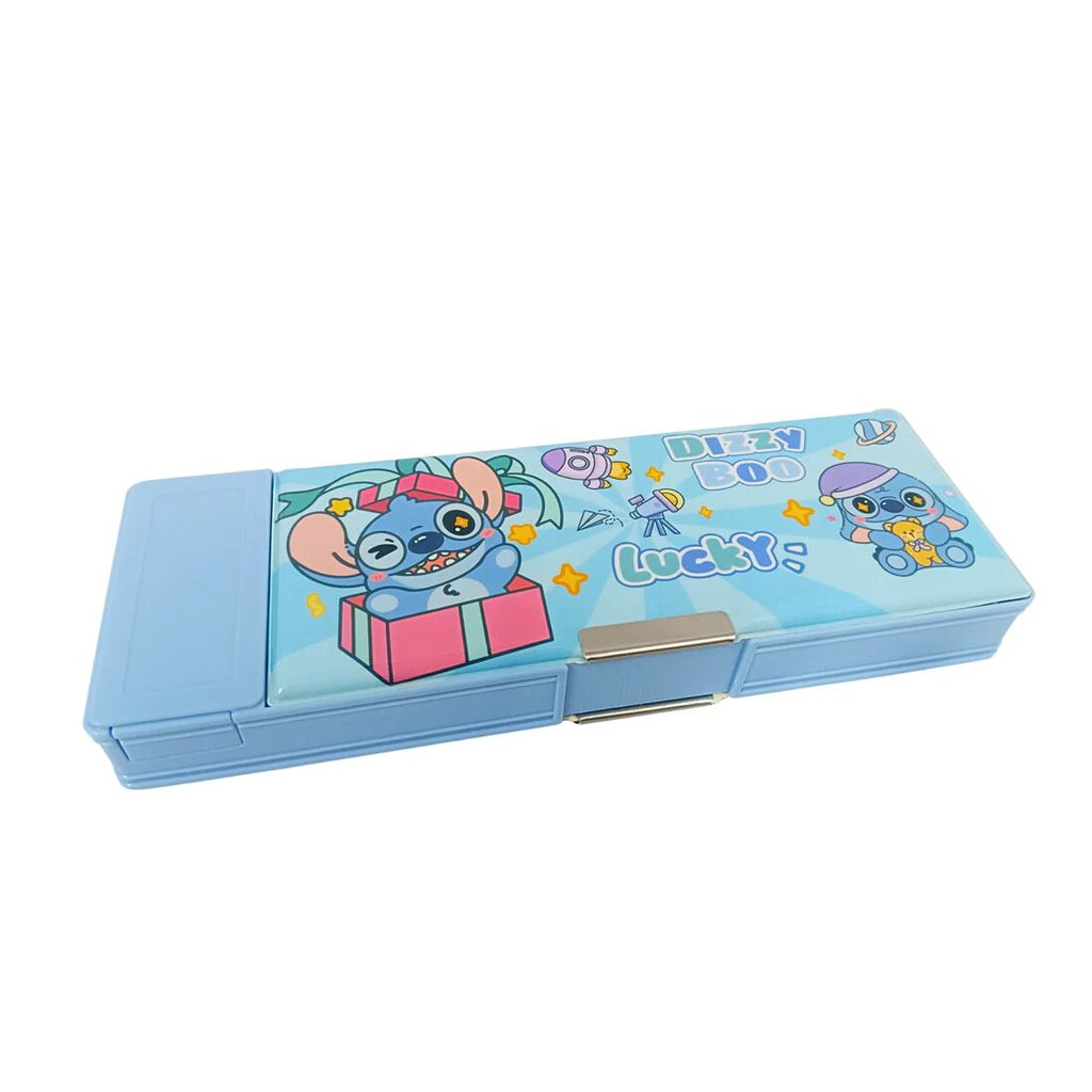 New Durable Space Multifunctional School Pencil Box with Calculator Cute Cartoon Stationary Compass