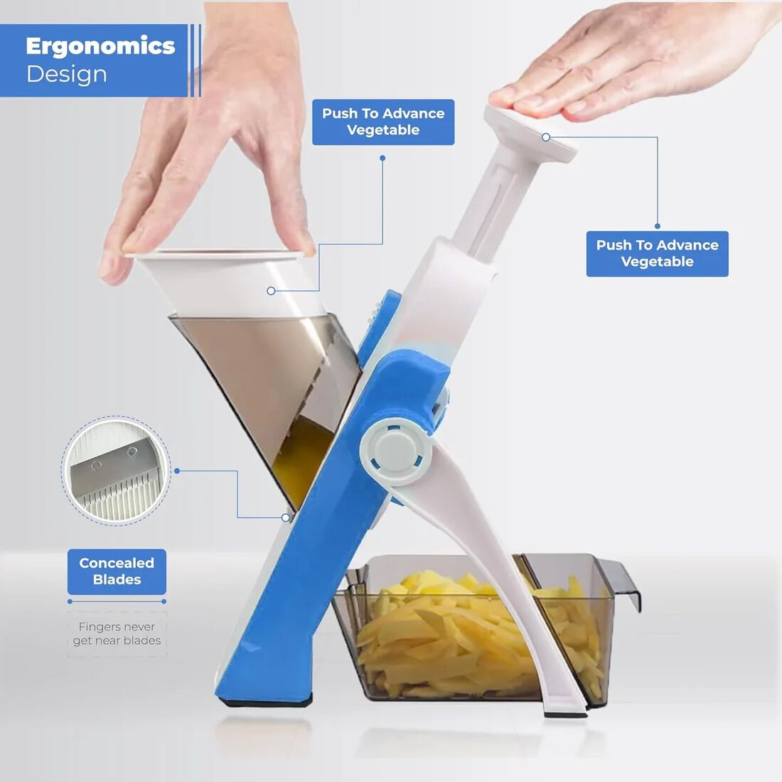 Multifunctional Vegetable Slicer Shredder Dicer Chopper