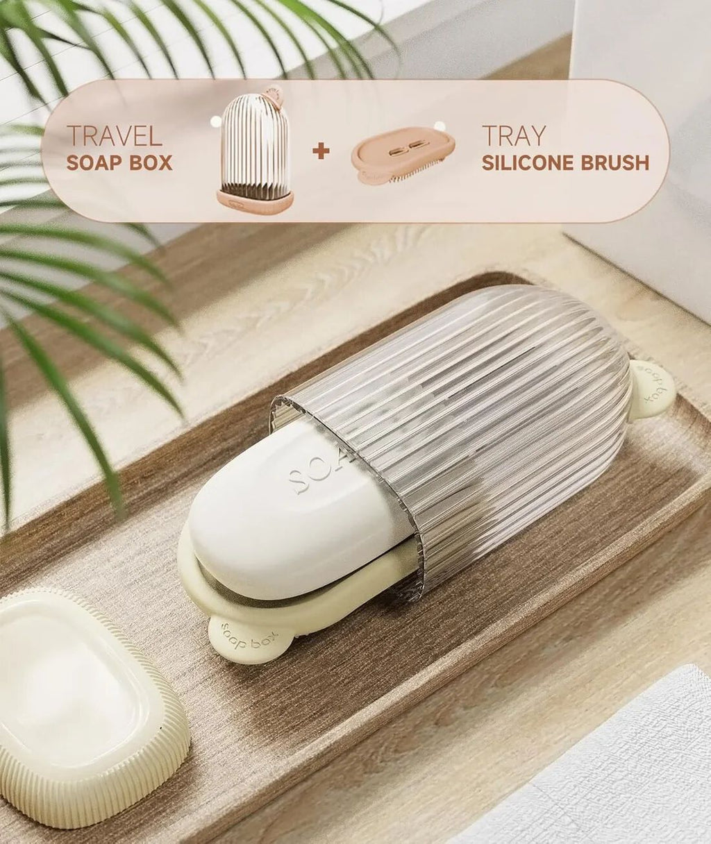 Travel Soap Case, Leakproof Soap Container with Lid