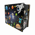 Wooden Space Money Box with Saving Tracker। 1 lakh Goal Piggy Bank