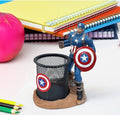 Captain America Pen Pencil holder with a Super Action Hero figure attached