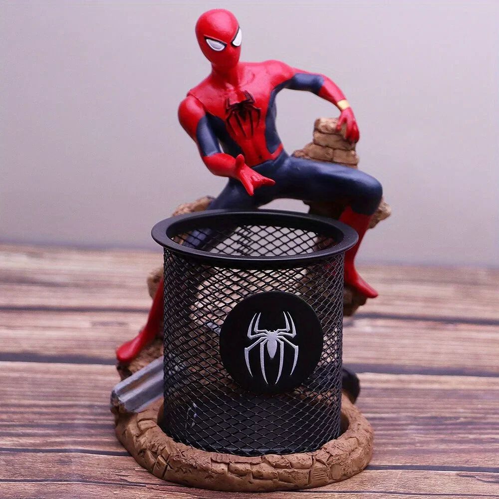 Captain America Pen Pencil holder with a Super Action Hero figure attached