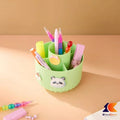 Pencil Holders 5 Compartment 360° Rotating Pencil and Makeup Brush Holder