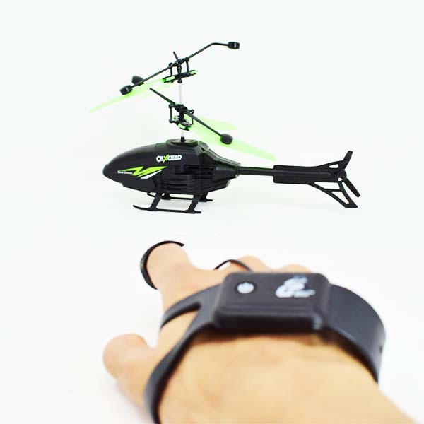Remote Controlled Helicopter With Unbreakable Blades, Hand Sensor Heli Watch