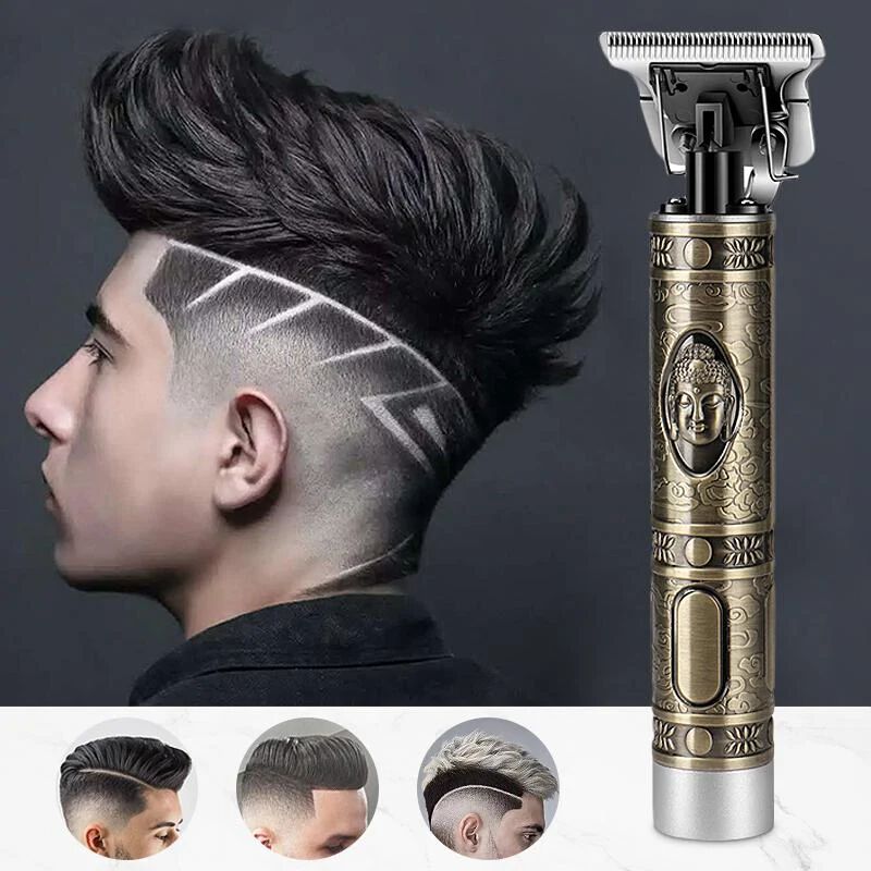 Vintage T9 Trimmer for Men Electric USB Charging Beard Trimmer for Men Wireless Rechargeable