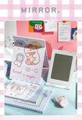 Folding Makeup Mirror || Cartoon Print Vanity Mirror with Stand for Kids