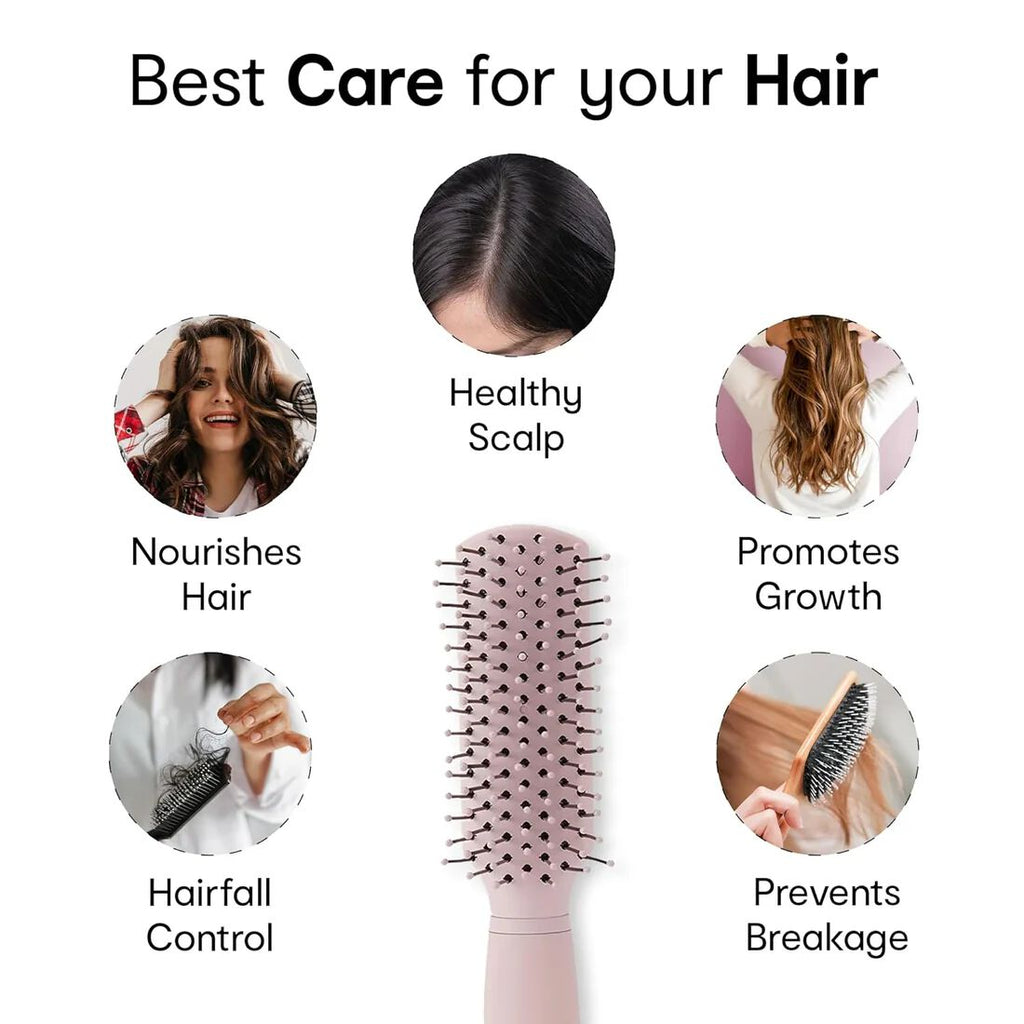 Mini Grooming Flat Hair Brush with Strong & flexible nylon bristles