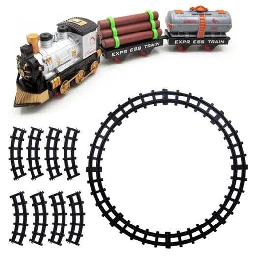 Toy Train Set Battery Operated, Sound, And Lights