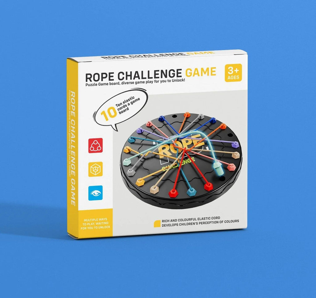 Rope Puzzle Challenge Game for Kids & Adults Brain Teaser Logic Board Toy