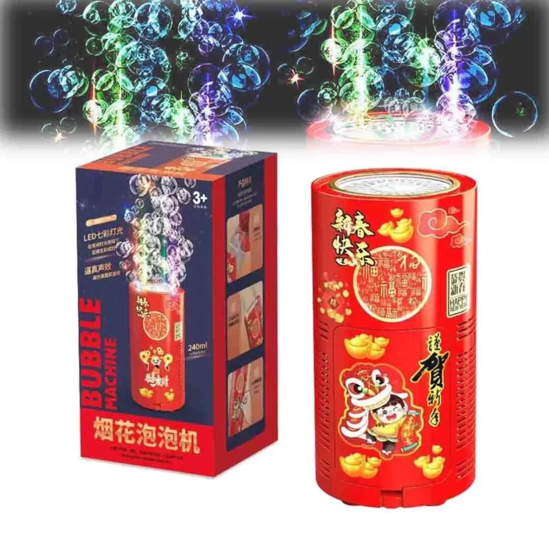 Party Bubble Machine,Portable Bubble Machine Electric Bubble Maker Toy with Light & Music
