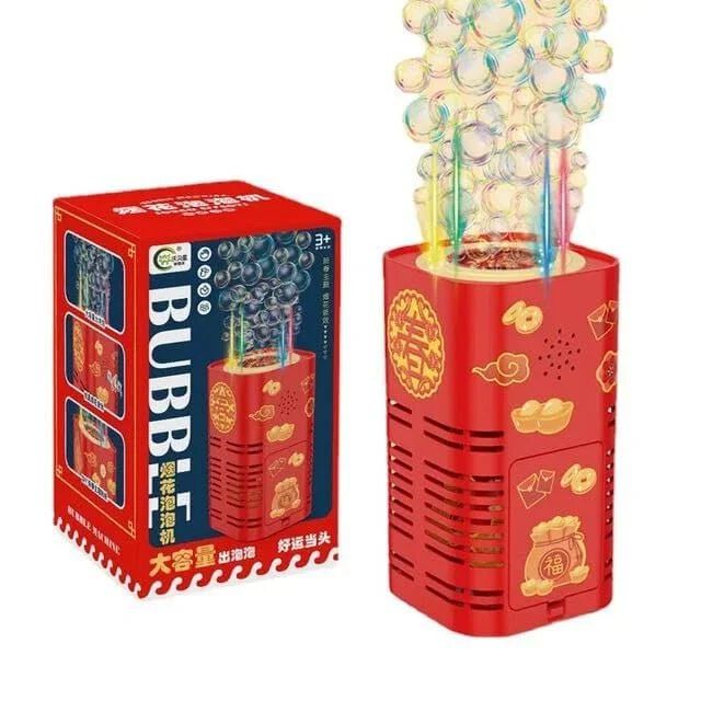 Party Bubble Machine,Portable Bubble Machine Electric Bubble Maker Toy with Light & Music