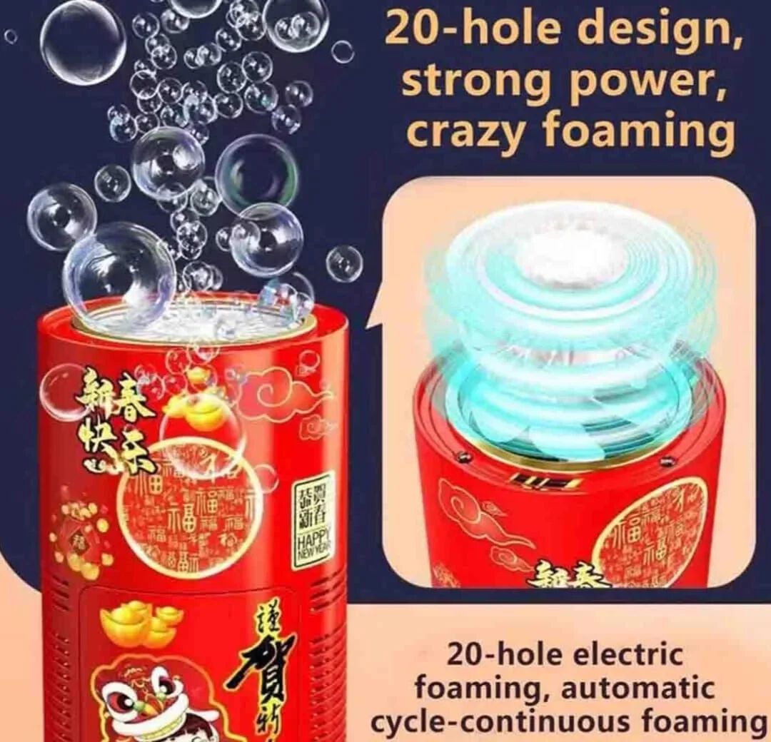 Party Bubble Machine,Portable Bubble Machine Electric Bubble Maker Toy with Light & Music