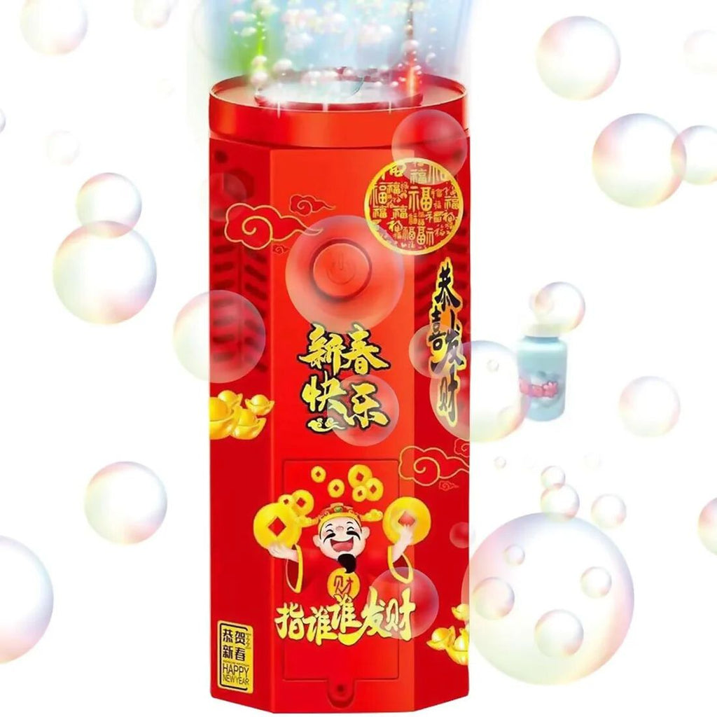Party Bubble Machine,Portable Bubble Machine Electric Bubble Maker Toy with Light & Music