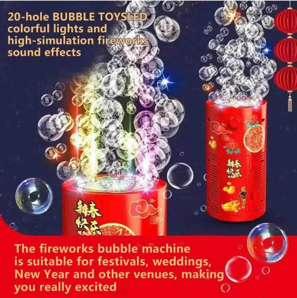 Party Bubble Machine,Portable Bubble Machine Electric Bubble Maker Toy with Light & Music