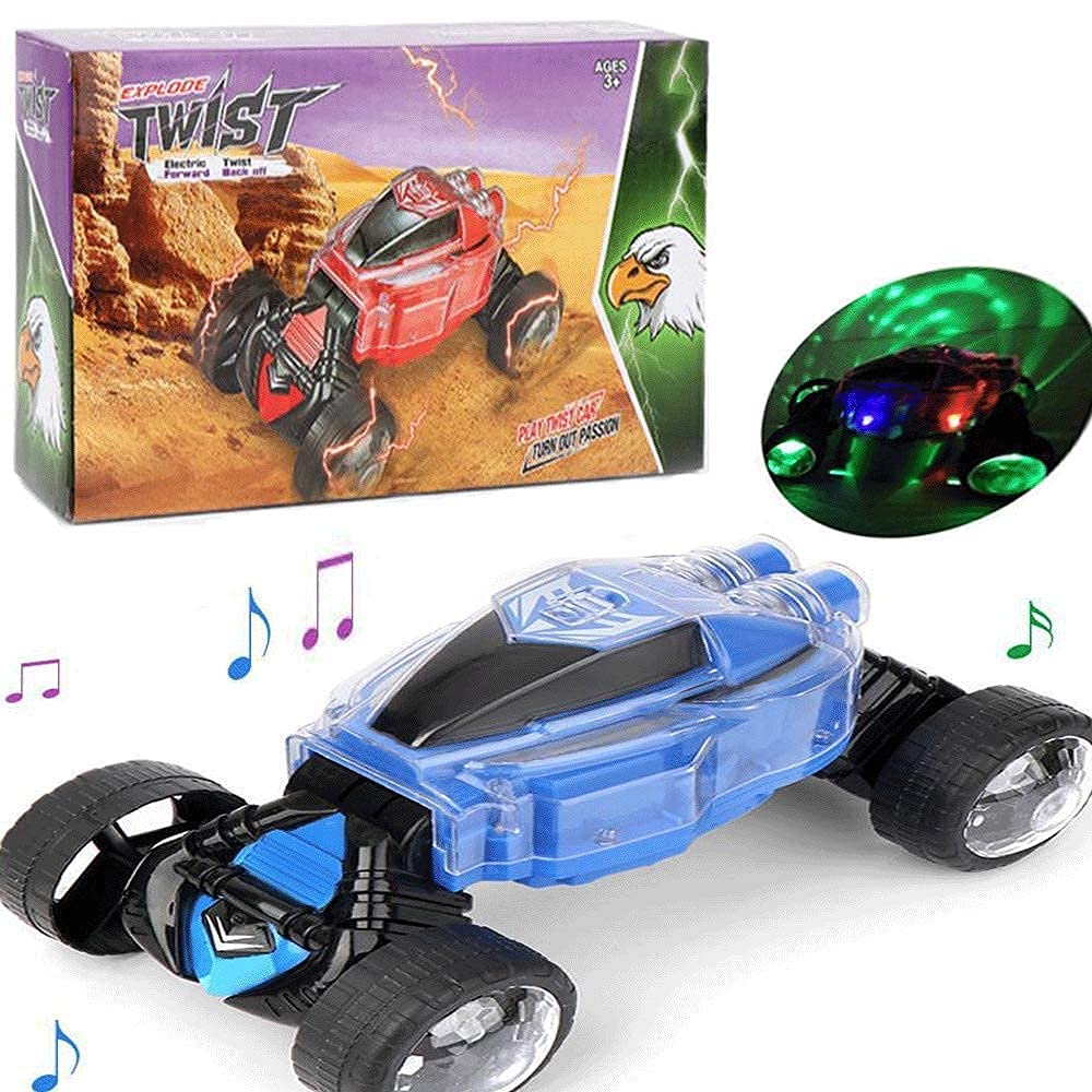 Children's Toy Stunt Car, Twist Electric Deformation Car, with Light/Singing/Dancing Shaped Drift Toy