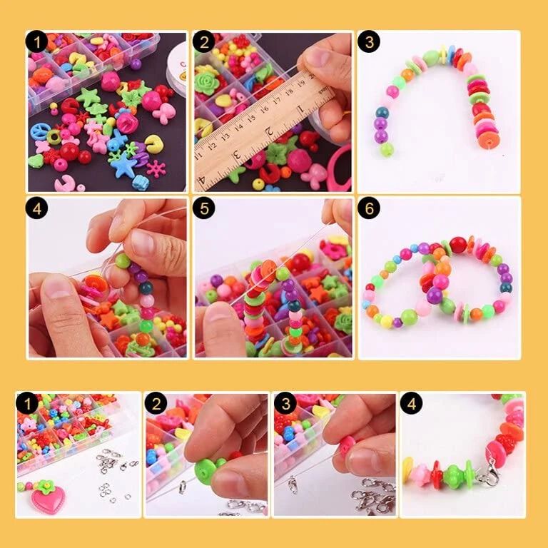 Beads for Bracelet Making – DIY Bracelet Charms Colorful Beads Kit Beads for Bracelets