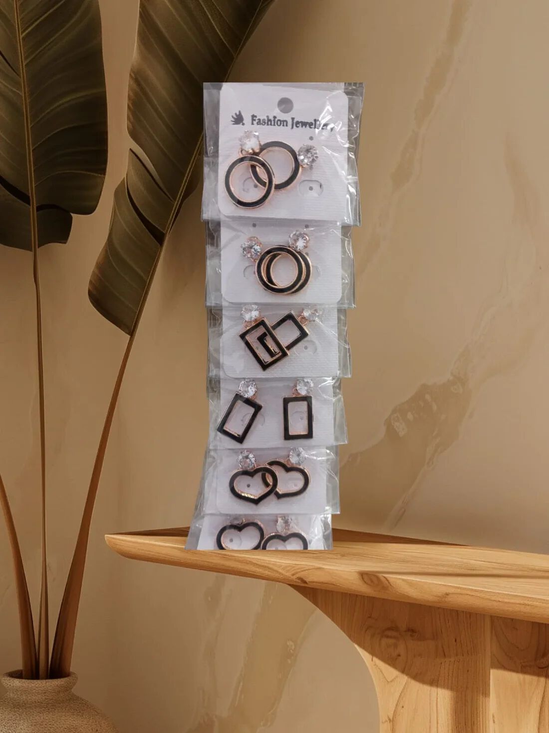 Stone Geometric Earrings For Women Random Design