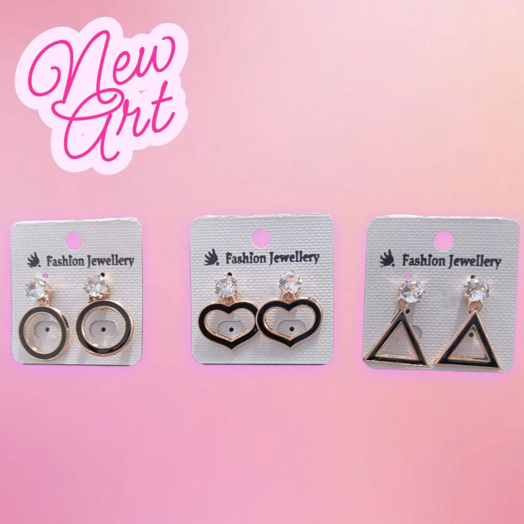 Stone Geometric Earrings For Women Random Design