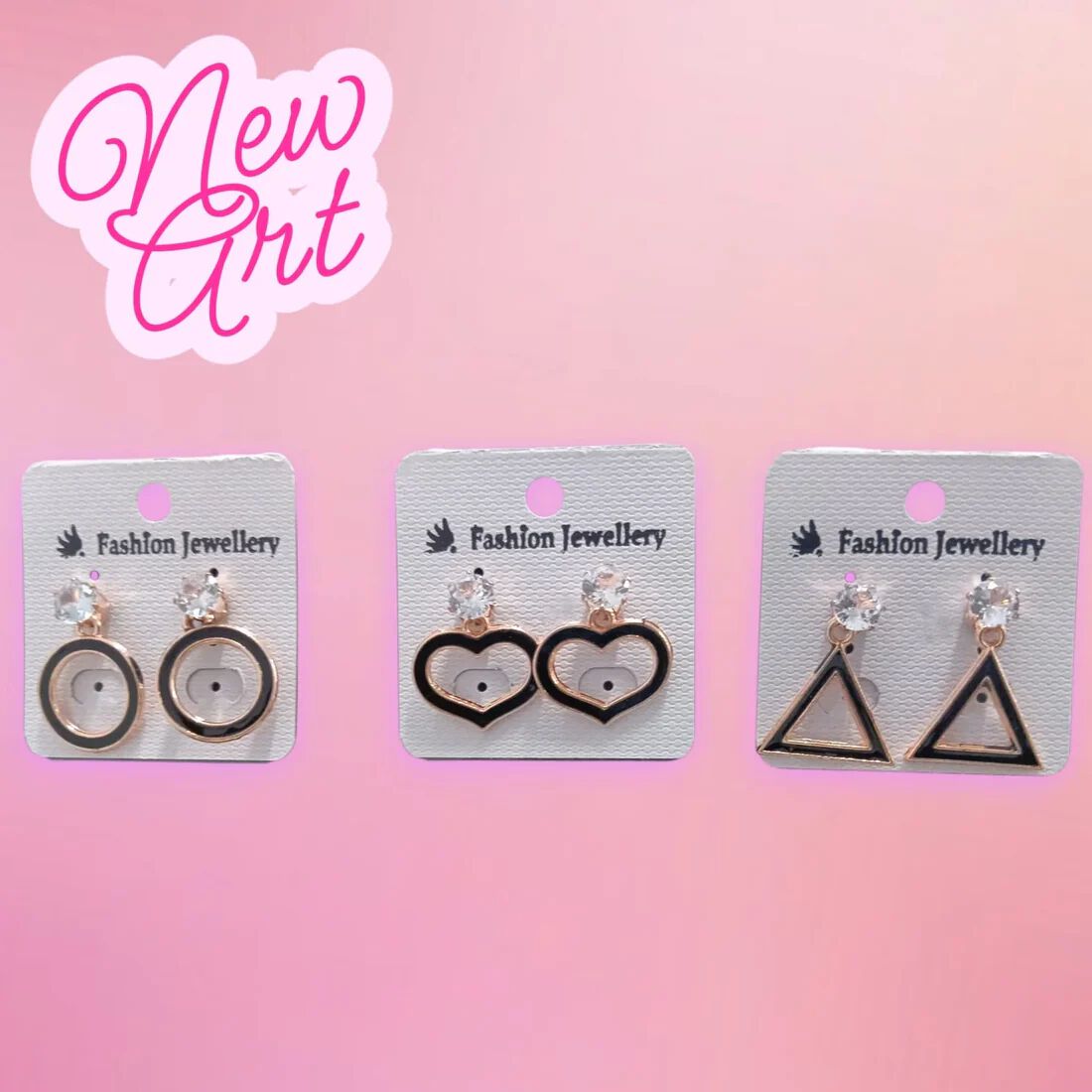 Stone Geometric Earrings For Women Random Design