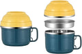 Double Layer Stainless Steel Noodle & Soup Bowl with lid and Handle