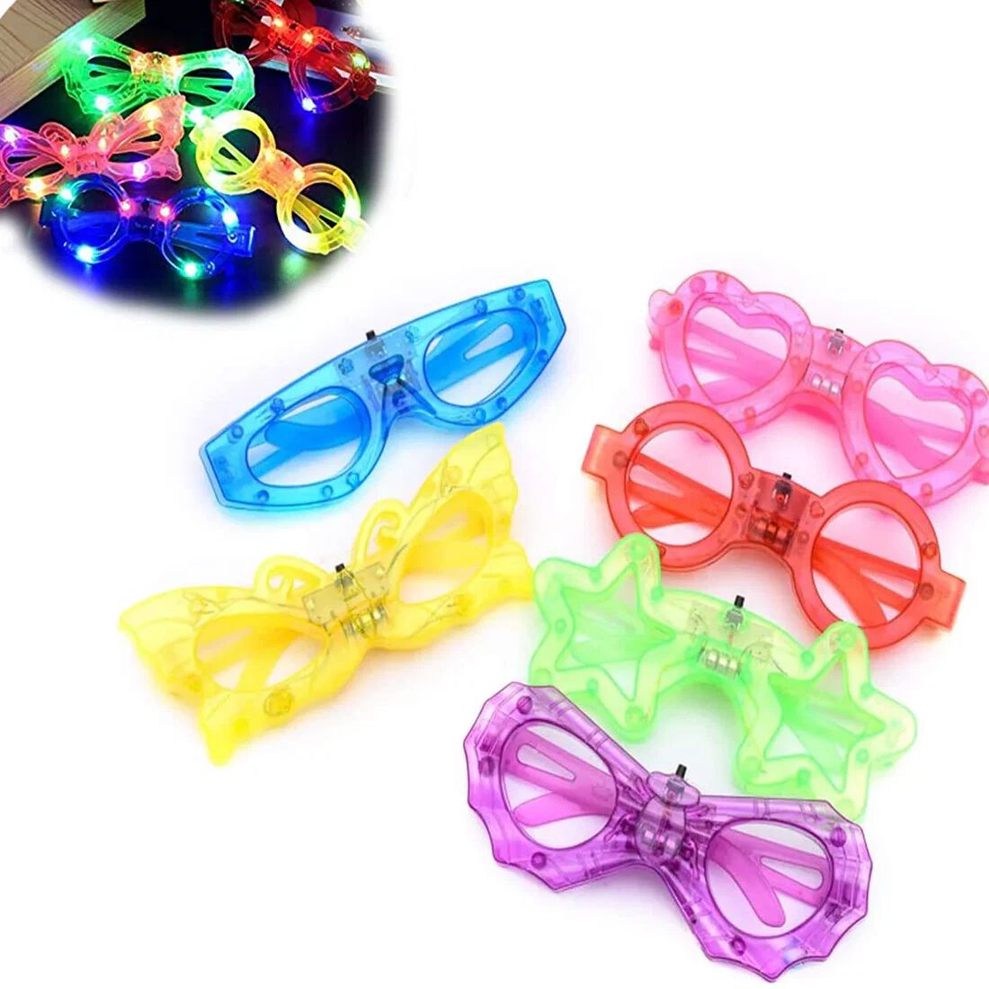 Flashing LED Light Up Goggles Glasses Toy Party Blinking LED Light Glasses Party Sunglasses