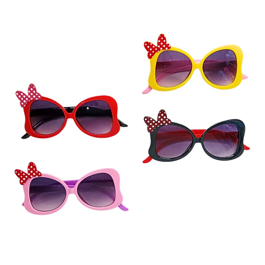 Side Polka Dot Bow Butterfly Wings Shape Kids Sunglasses {Multicolor}