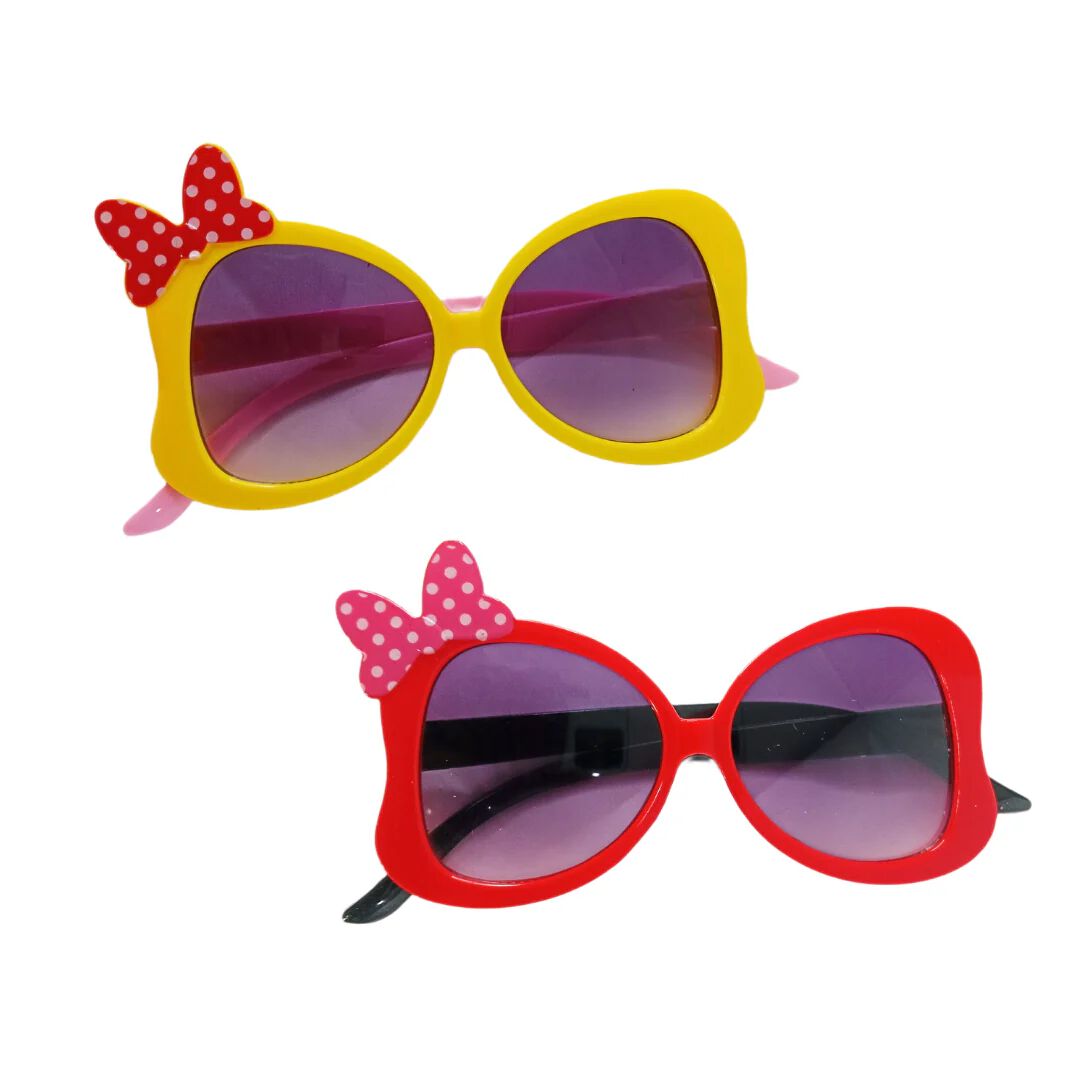 Side Polka Dot Bow Butterfly Wings Shape Kids Sunglasses {Multicolor}