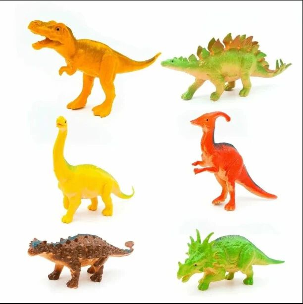 6x Dinosaur Figure Play Dino Adventure Animal Toys Plastic Assorted Dinosaurs Toy for Kids