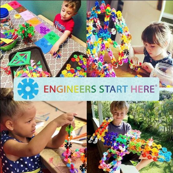 Crafts Snowflakes Blocks, Stem Blocks, Educational Construction Snowflakes Blocks for Kids Colorful