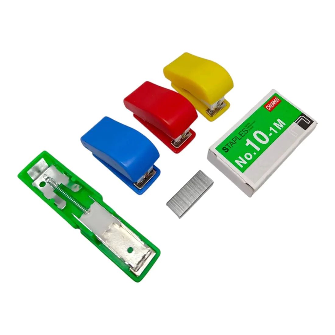 Mini Stapler Set Sheet Pack of 20 | No.10 Staplers with Free Staple Pins | Colorful Small Staplers for Students