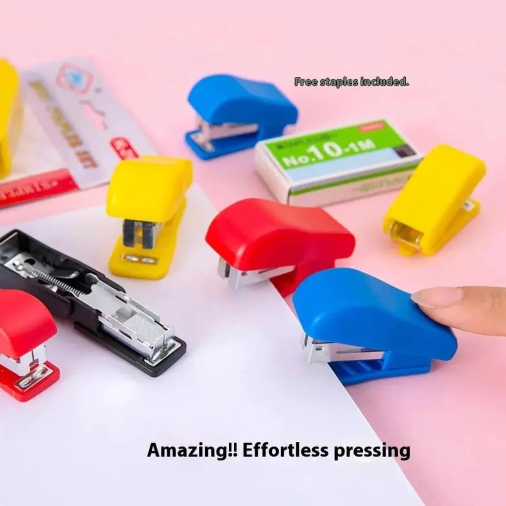 Mini Stapler Set Sheet Pack of 20 | No.10 Staplers with Free Staple Pins | Colorful Small Staplers for Students