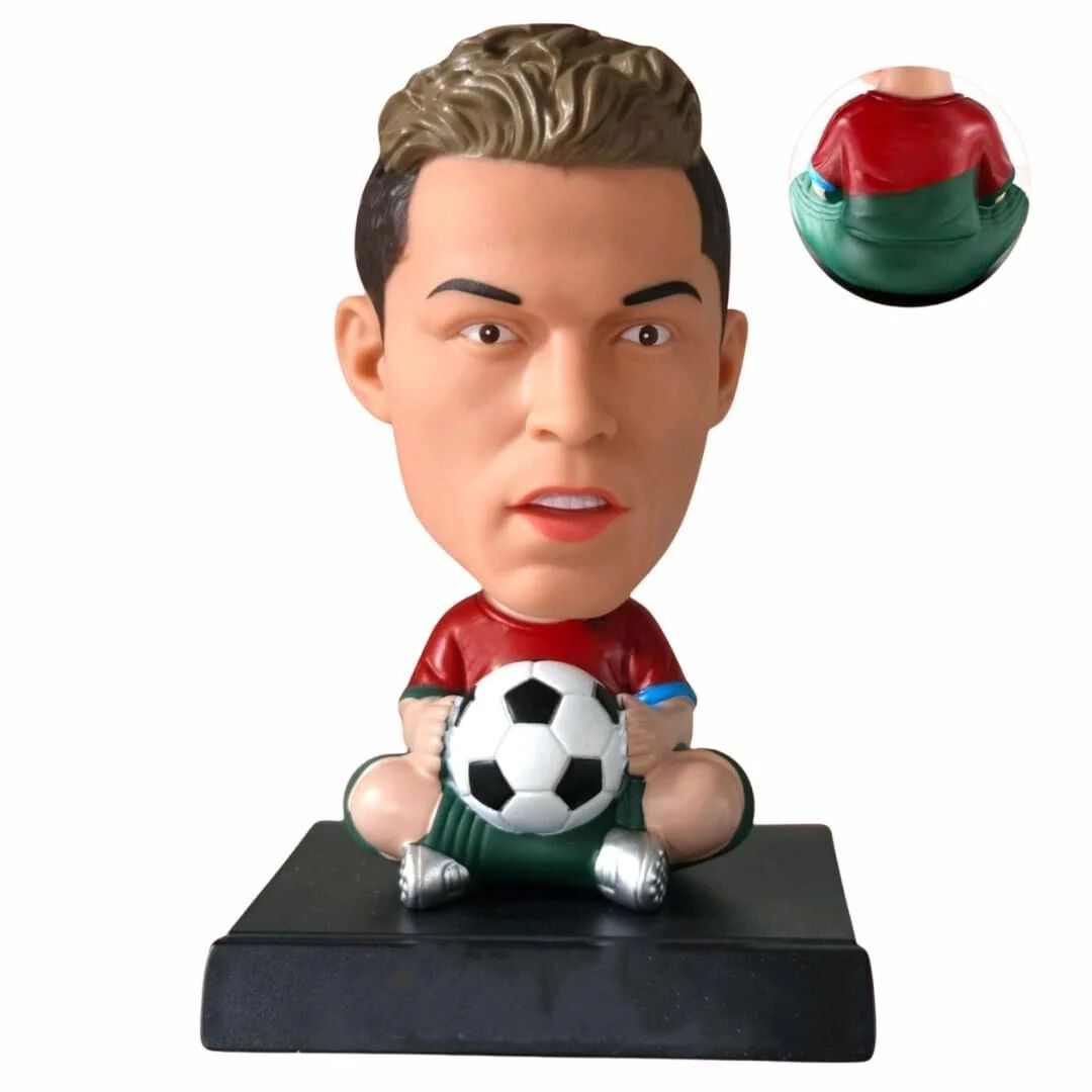 Ronaldo Figure Bobble Head Toy for Car Dashboard, Office Desk & Study Table