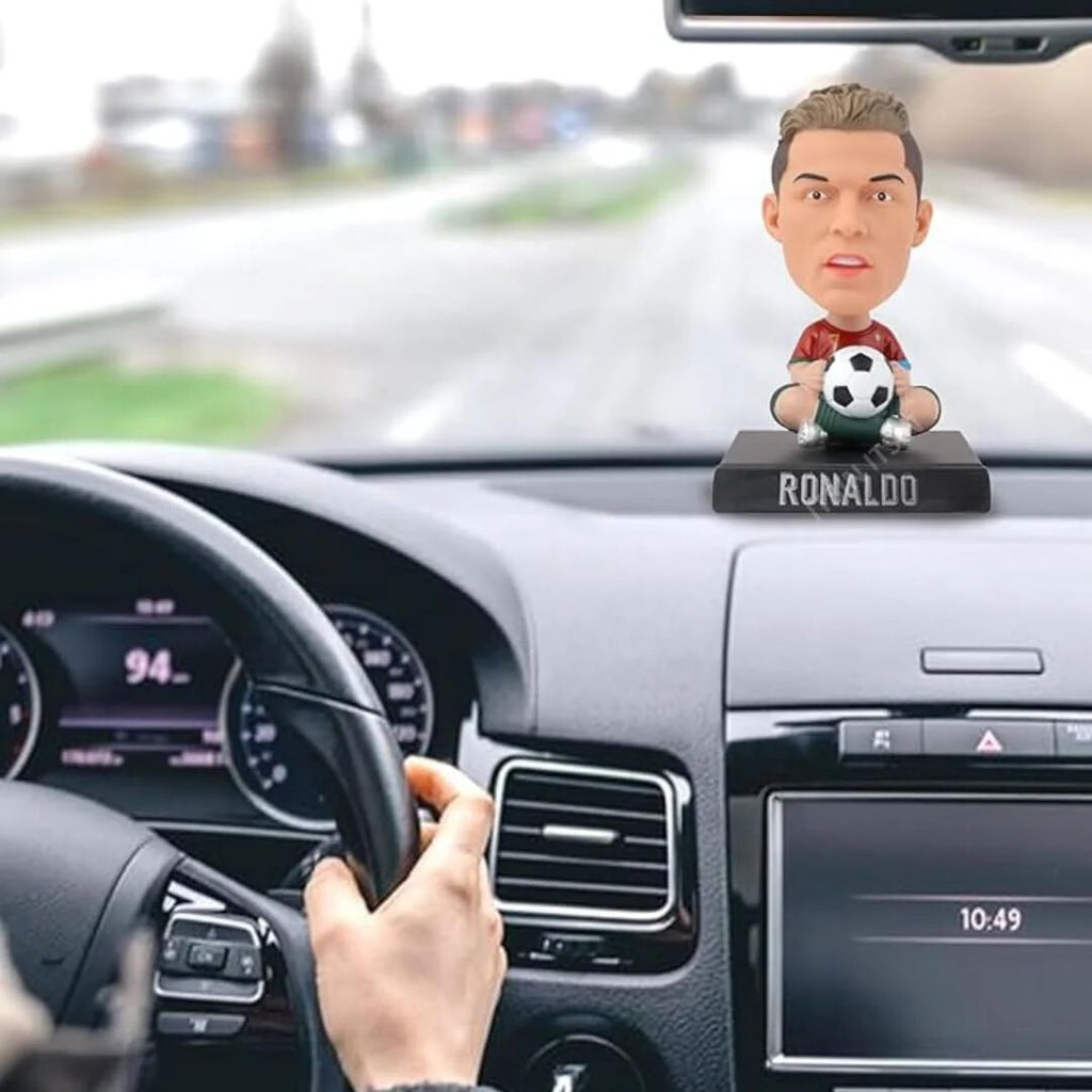 Ronaldo Figure Bobble Head Toy for Car Dashboard, Office Desk & Study Table