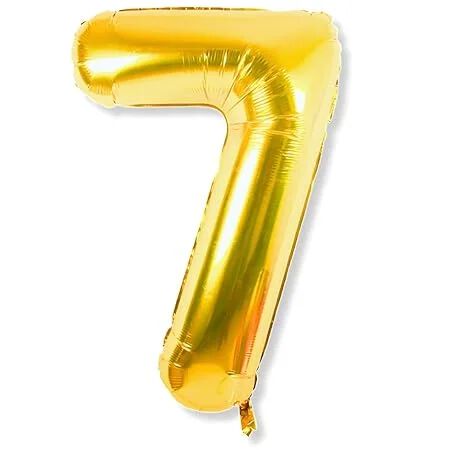( 10 pcs) Number 7 Foil Gold Foil Balloon