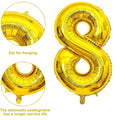 (10pcs) Number 8 Foil Golden Balloon