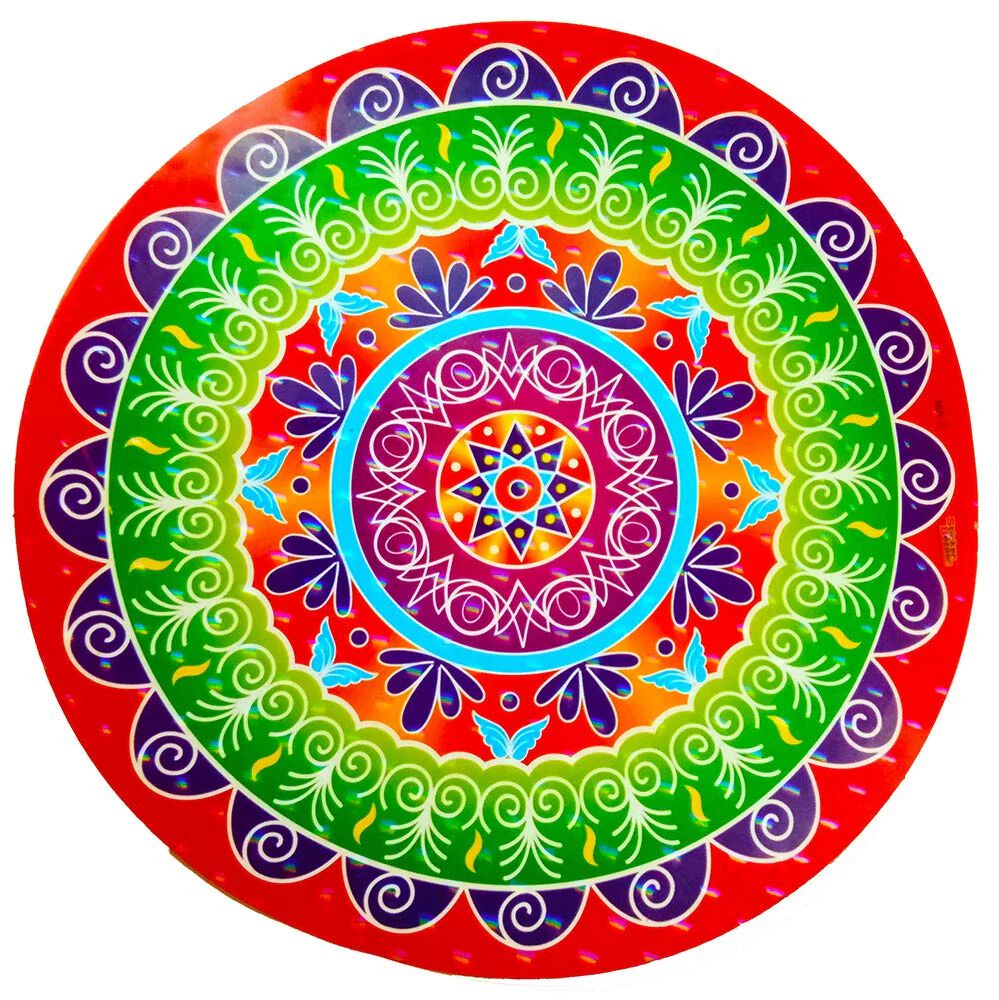 { 5pcs } Multicolor Rangoli Floor Stickers Diwali Rangoli Stickers PVC Vinyl Wall Sticker